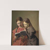 The Artist’s Sisters Signe and Henriette Reading a Book (1826) by Constantin Hansen