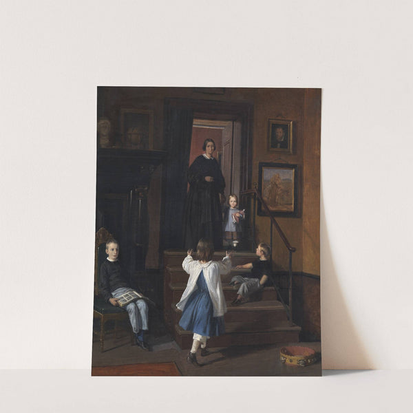 The Artist's Wife and Children in the Studio at Charlottenborg by Wilhelm Marstrand