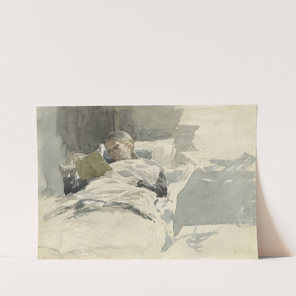 The Artist’s Wife Reading In Bed (1885-1890) by Leopold von Kalckreuth