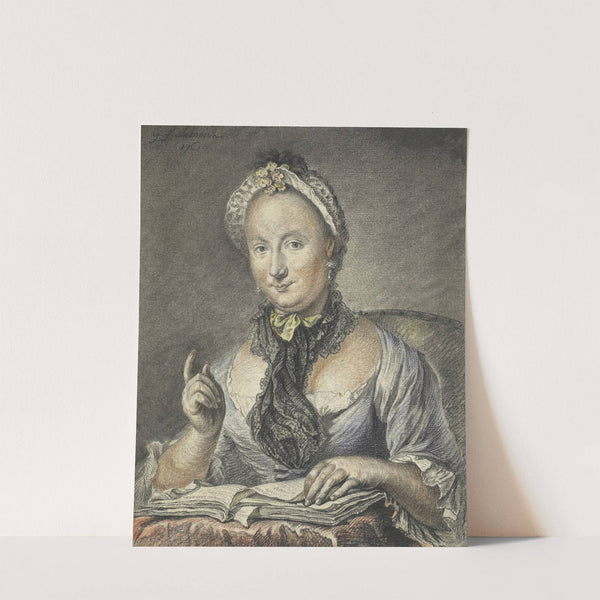 The Artist's Wife With A Book by Georg Friedrich Schmidt