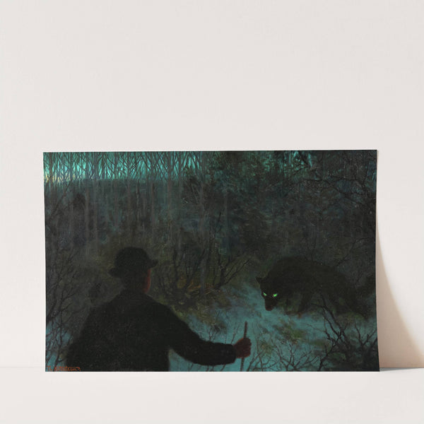 The Ash Lad and the Wolf by Theodor Kittelsen