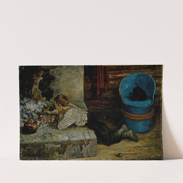 The Ash Lad poking in the Ashes by Theodor Kittelsen