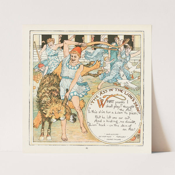 The Ass in the Lion’s Skin (1908) by Walter Crane