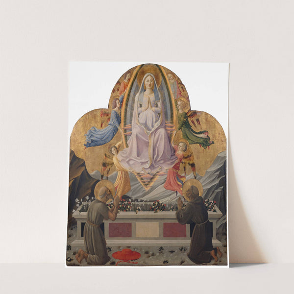 The Assumption of the Virgin with Saints Jerome and Francis (1460s) by Zanobi Strozzi