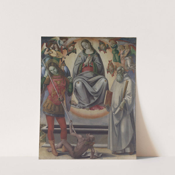 The Assumption of the Virgin with Saints Michael and Benedict by Luca Signorelli