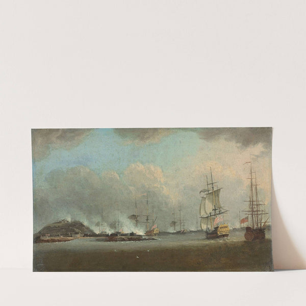 The attack on the island of Gorée, off the coast of Senegal, on 29 December 1758 under the command of Commodore The Honourable Augustus Keppel by Dominic Serres