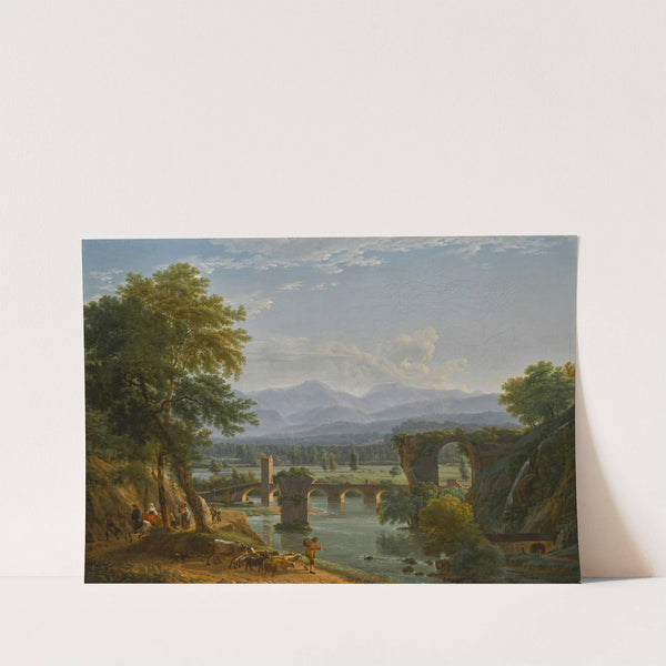 The Augustus Bridge Over The River Nera, Near The City Of Narni, Italy by Jean-Joseph-Xavier Bidauld