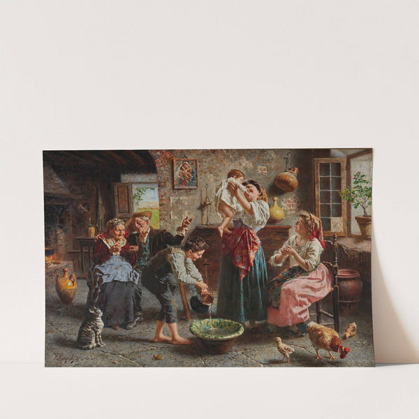 The Baby’s Bath by Eugenio Zampighi