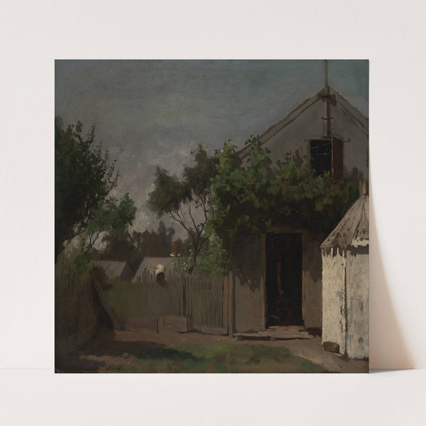 The Back Fence (ca. 1870) by Eastman Johnson