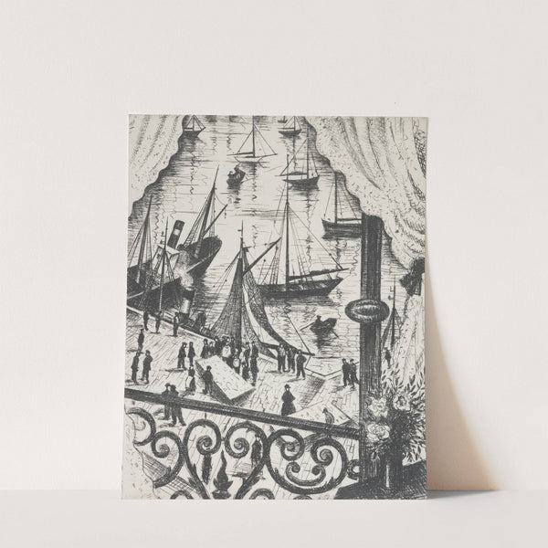 The balcony, Dieppe (1929) by Christopher R. W. Nevinson