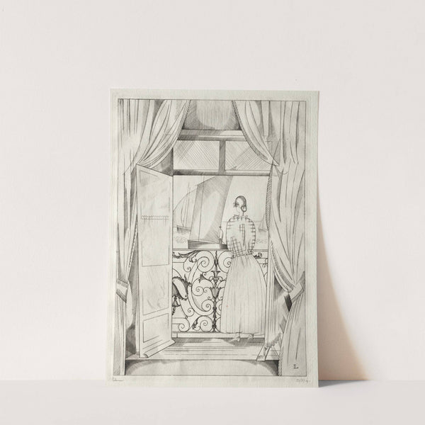 The Balcony over the Sea (1923) by Jean-Émile Laboureur