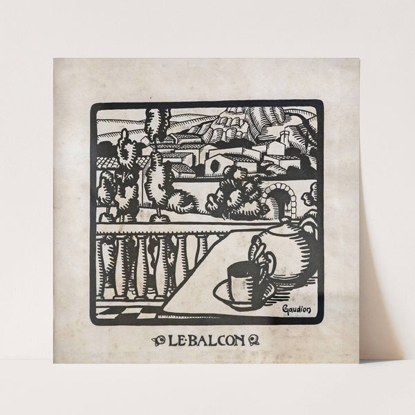 The balcony, Provencal landscape by Georges Gaudion