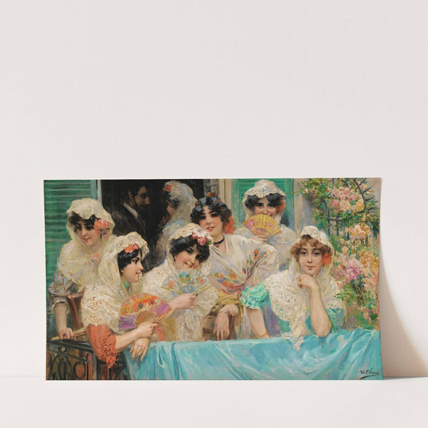 The Balcony by Ulpiano Checa