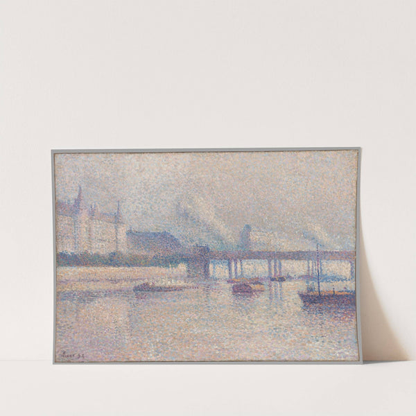 The Banks of the Seine River in Paris (1893) by Maximilien Luce