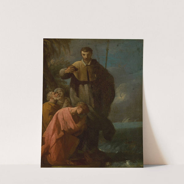 The Baptism Of A Saint by Antonio González Velázquez