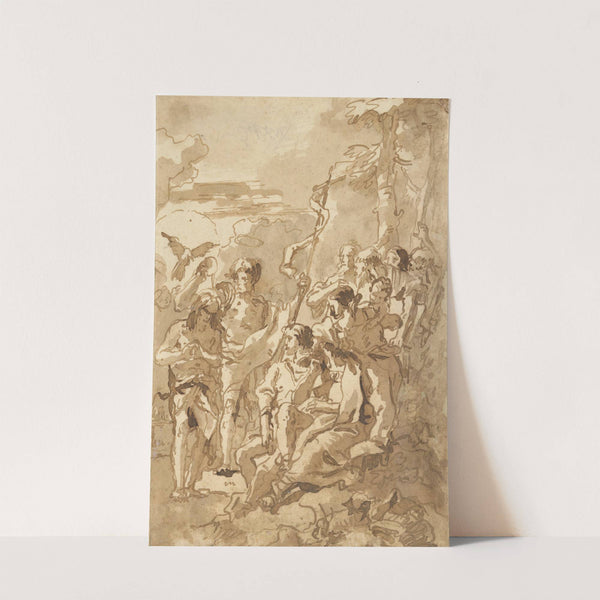 The Baptism of Christ (with a Woman Holding a Child Among the Spectators at the Right) (ca. 1770–90) by Giovanni Domenico Tiepolo