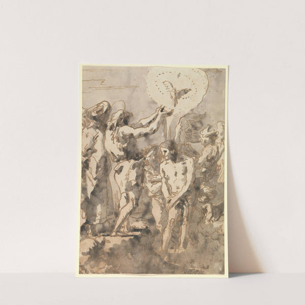 The Baptism of Christ (with Saint John, Without his Cross, in Profile to the Right) (ca. 1770–90) by Giovanni Domenico Tiepolo