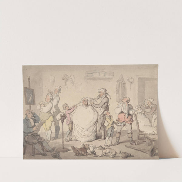 The Barber's Shop by Thomas Rowlandson