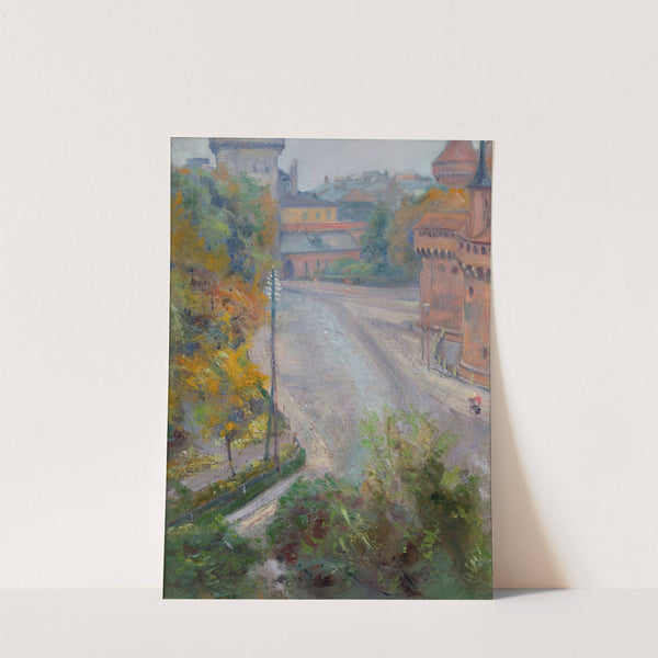 The Barbican and the Floriańska Street – View from Zacisze Street by Stanisław Wyspiański