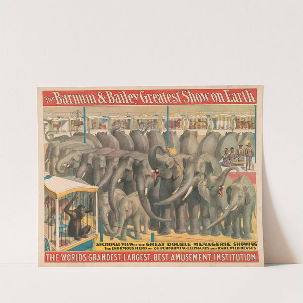 The Barnum and Bailey greatest show on earth–The world’s grandest, largest, best, amusement institution (1895) by Strobridge & Co. Lith.