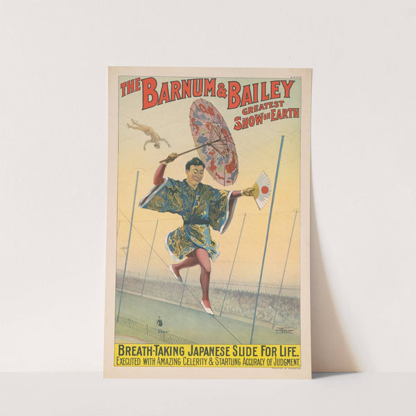 The Barnum & Bailey greatest show on earth Breath-taking Japanese slide for life (1898) by Strobridge & Co. Lith.