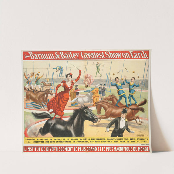 The Barnum & Bailey greatest show on earth : L'Institut de divertissement le plus grand et le plus magnifique du monde. by Strobridge & Co. Lith.