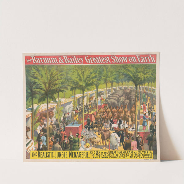 The Barnum & Bailey Greatest Show on Earth–The realistic jungle menagerie … (1897) by Strobridge & Co. Lith.