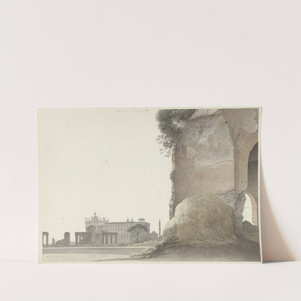 The Basilica of San Giovanni in Laterano, with the Temple of Minerva Medica in the Foreground (c. 1809 - c. 1812) by Josephus Augustus Knip