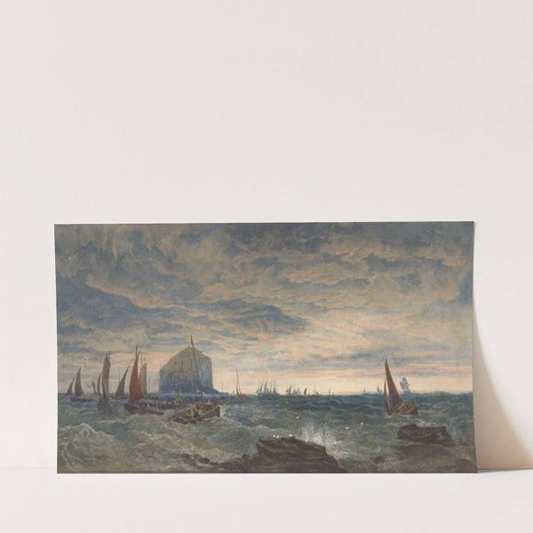 The Bass Rock at Dawn (1855) by Edward Duncan