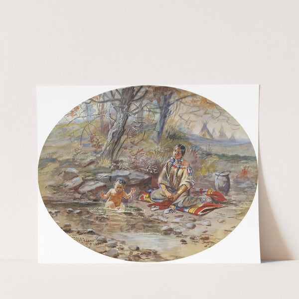 The Bath (1899) by Charles Marion Russell