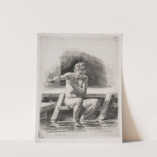 The bathing man by Carl Bloch