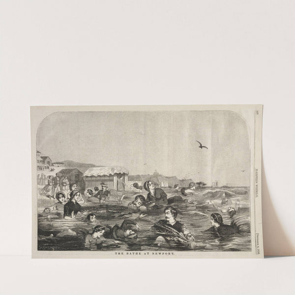 The Baths at Newport (1858) by Winslow Homer