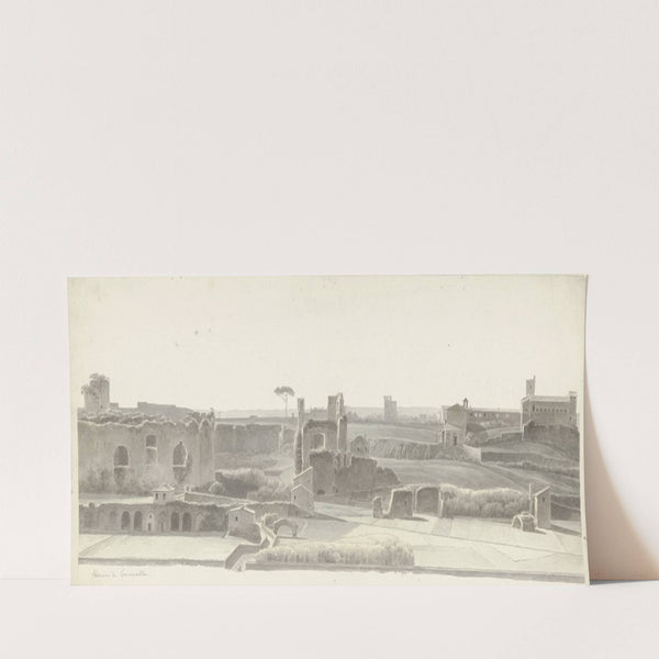 The Baths of Caracalla and Three Capitals from the Villa Mattei in Rome (c. 1809 - c. 1812) by Josephus Augustus Knip