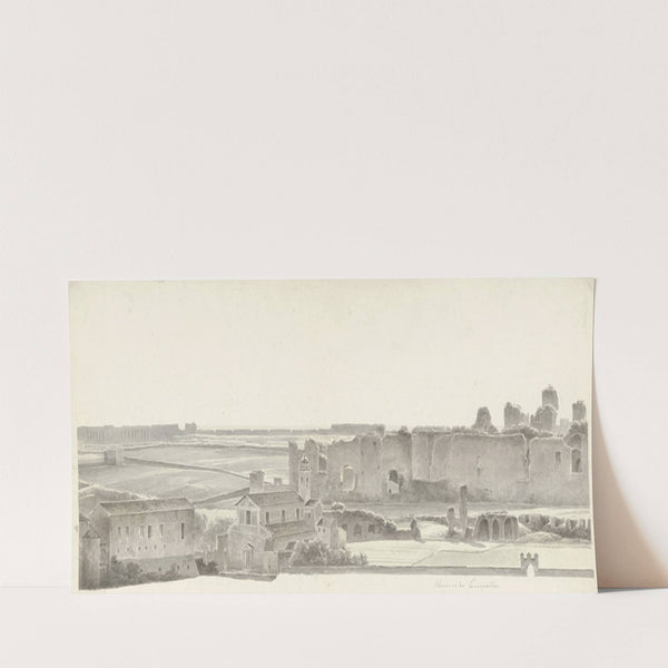 The Baths of Caracalla and Two Capitals from the Villa Mattei in Rome (c. 1809 - c. 1812) by Josephus Augustus Knip