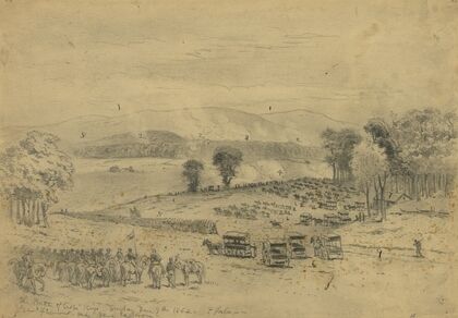 The battle of Cross Keys–Sunday June 7th 1862–Genl. Fremont and Genl. Jackson