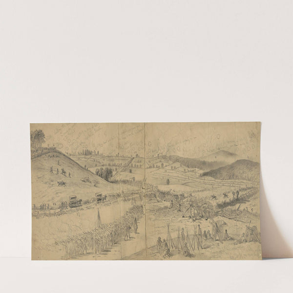 The battle of Gettysburg 2 (1863) by Edwin Forbes