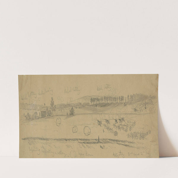 The battle of Gettysburg. Attack on the Third Corps, Gen. Daniel E. Sickles, by Gen. Longstreet’s Corps (1863) by Edwin Forbes