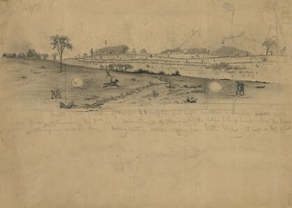 The battle of Gettysburg