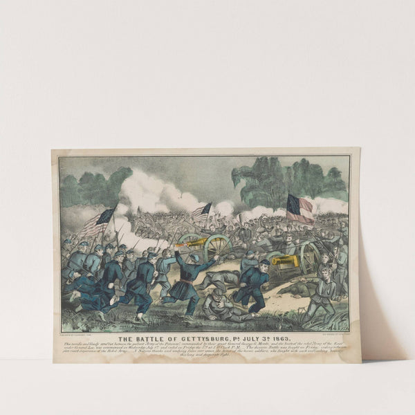 The battle of Gettysburg, Pa. July 3d. 1863 (1863) by Currier & Ives.