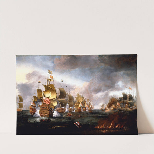 The Battle of Lowestoft, 3 June 1665; Engagement between the English and Dutch Fleets. by Adriaen van Diest