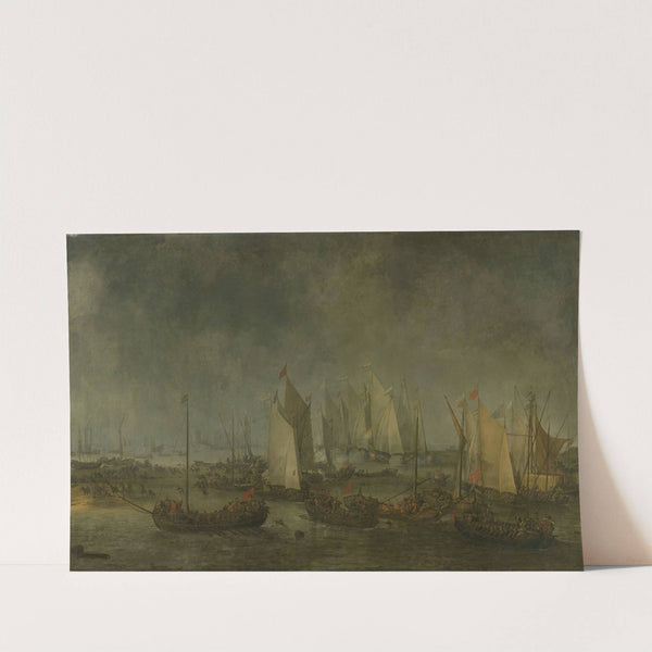 The Battle on the Slaak between the Dutch and Spanish Fleets during the Night of 12-13 September 1631 by Simon de Vlieger