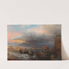 The Bay of Naples with Vesuvius in the background by Oswald Achenbach