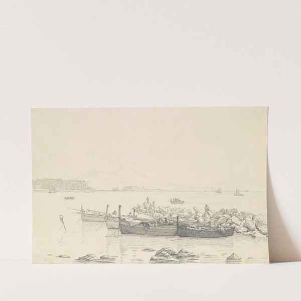 The Bay of Naples with Vesuvius in the Background by Christen Købke