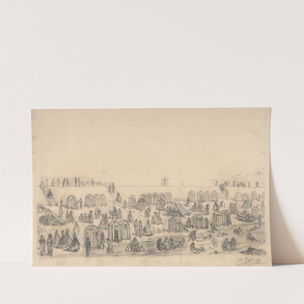 The Beach at Blankenberghe (1863) by Félicien Rops