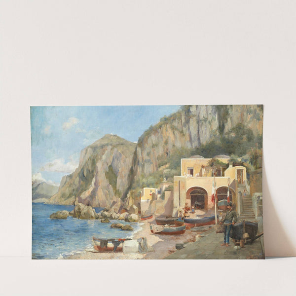 The Beach at Capri by Augustus Tulk