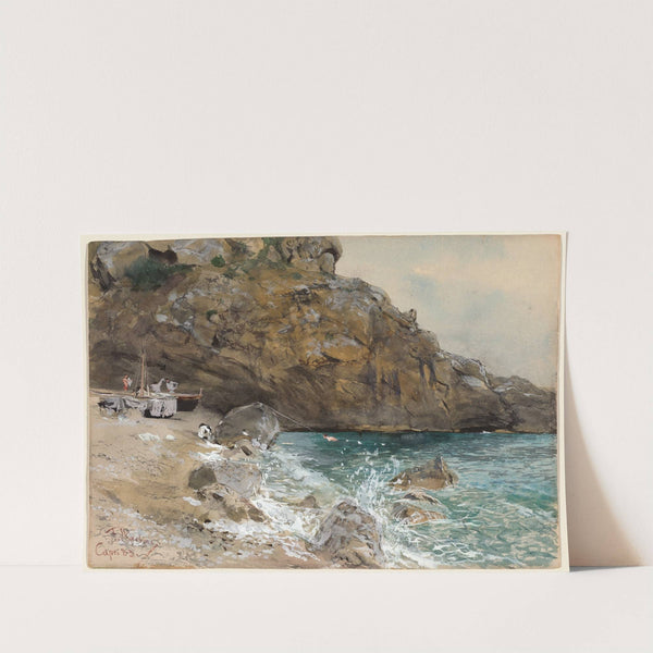 The Beach at Marina Piccola,Capri (1883) by Franz Skarbina