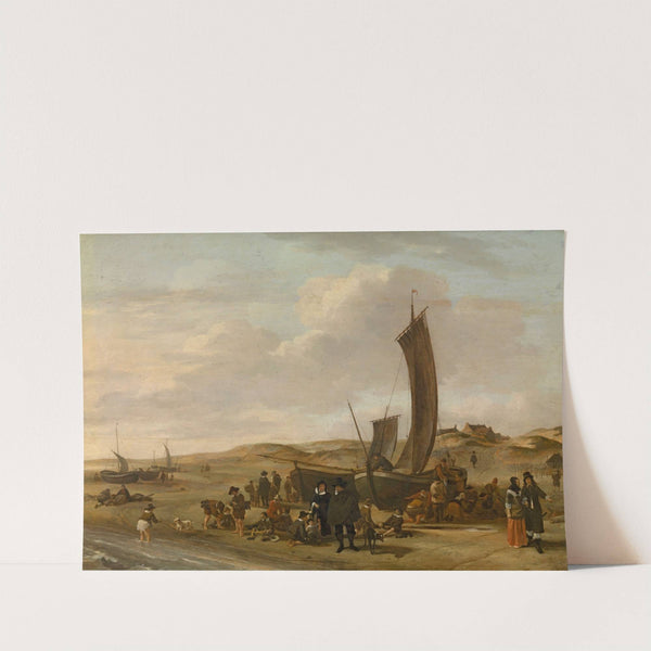 The Beach at Scheveningen by Cornelis Beelt