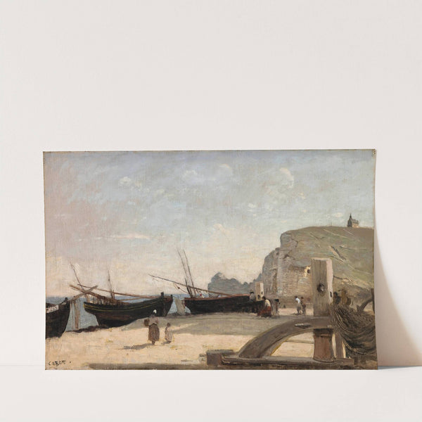 The Beach, Étretat by Jean-Baptiste-Camille Corot