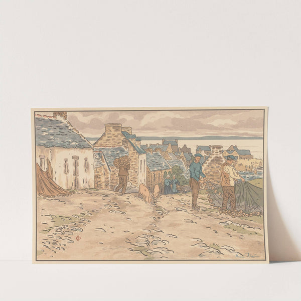 The Beautiful Countryside in Brittany; Street in Tréboul (1898) by Henri Rivière