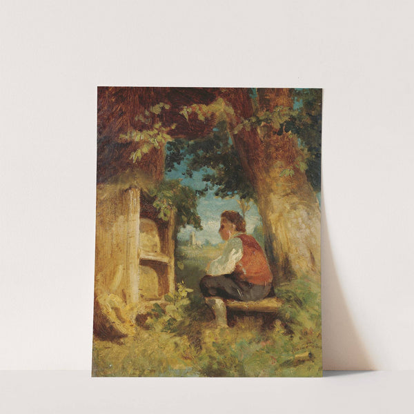 The bee friend (1863) by Hans Thoma